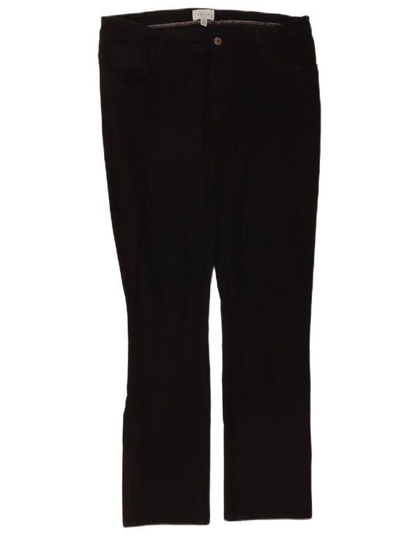Pantaloni casual subțiri pentru femei Jigsaw UK 12 Medium W32 L30 Viscoză neagră