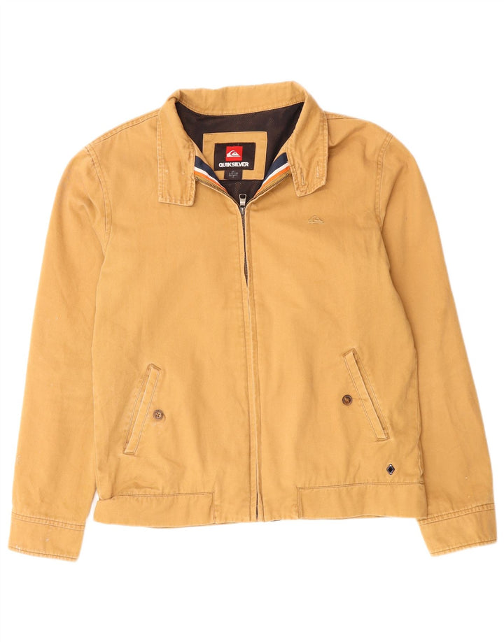 QUIKSILVER Bomber Jacket pentru bărbați UK 36 Small Beige Bumbac