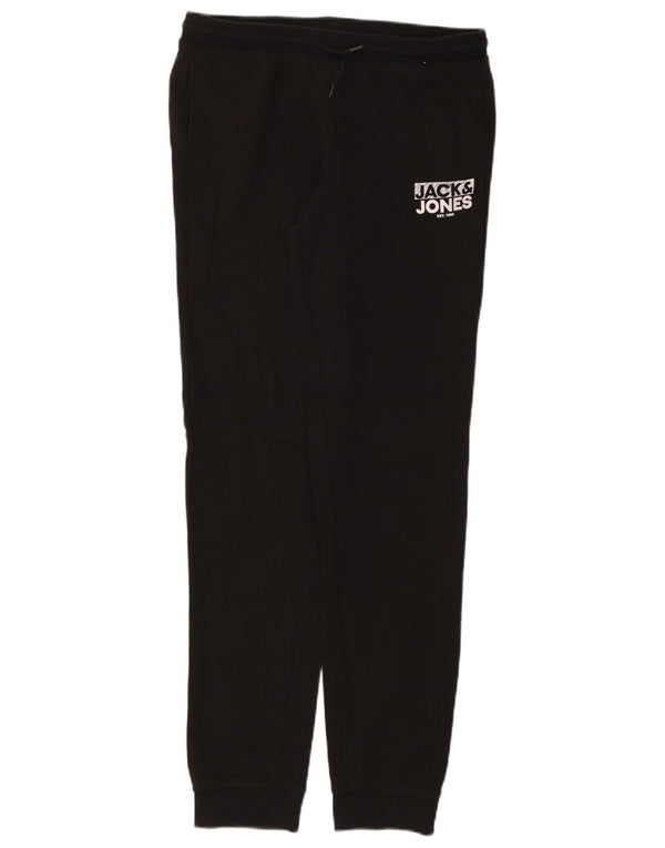 Jack & Jones Pantaloni de trening grafic pentru baieti Joggeri 15-16 ani negru