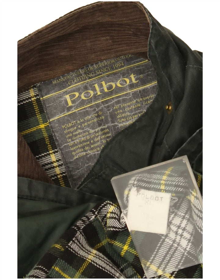 Jachetă Polbot pentru bărbați din bumbac cerat UK 42 XL verde