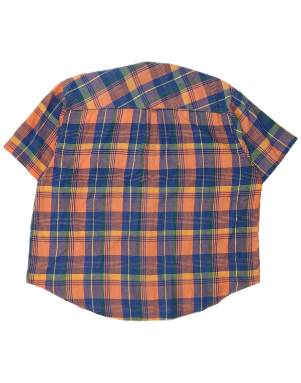 Cămașă Vintage pentru bărbați cu ajustare normală Mărimea 45/46 2XL Bumbac cu carouri multicolore