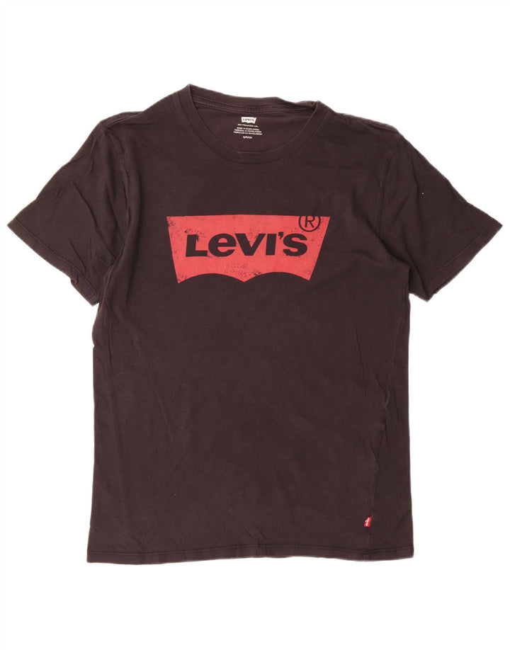 LEVI'S Mens Graphic T-Shirt Top Small Black Classic