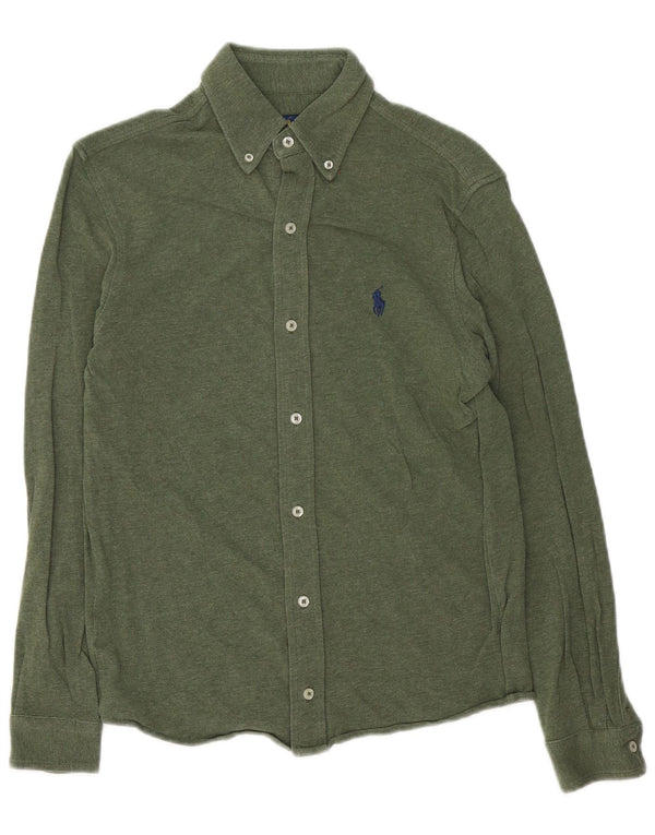 Cămașă pentru bărbați Ralph Lauren, cu ochiuri de greutate, XS, bumbac verde
