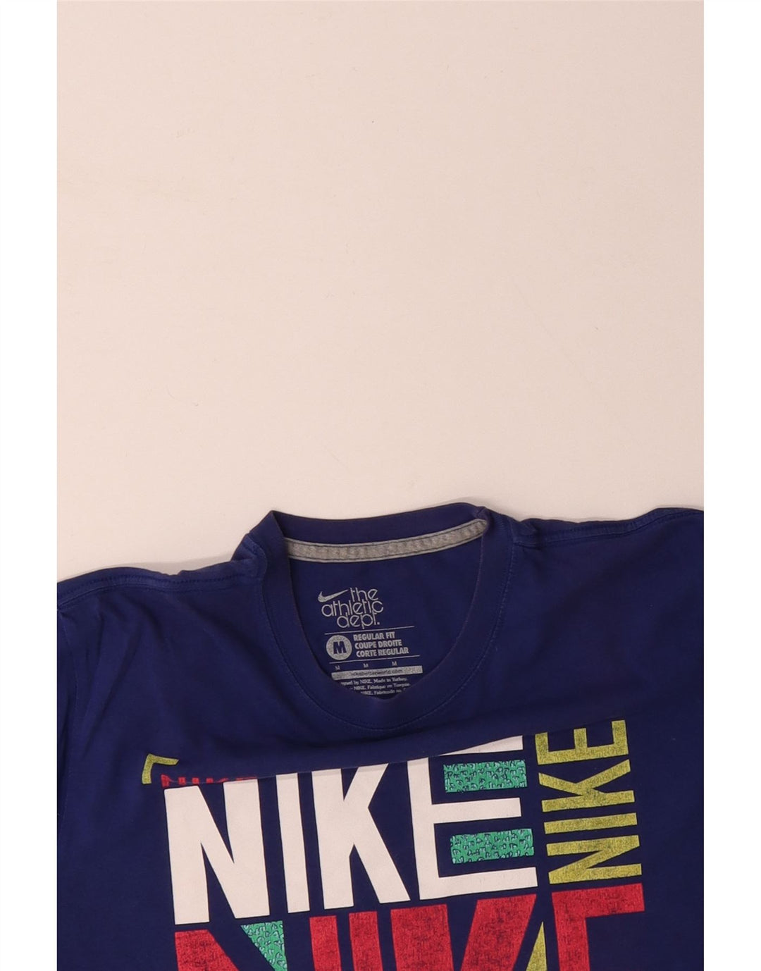 Tricou grafic NIKE pentru bărbați, cu croială obișnuită, bluză medie, bumbac