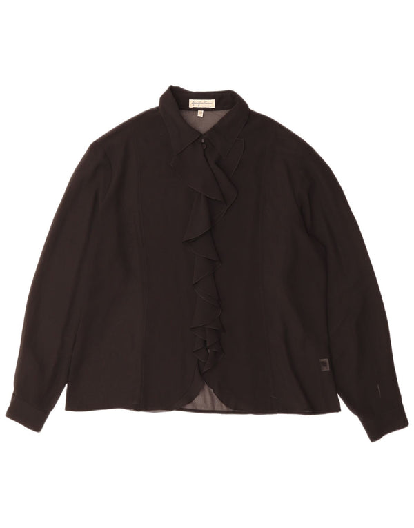 Bluză cămașă cu mânecă lungă pentru femei Mario Pucci Cecconi IT 50 XL Negru