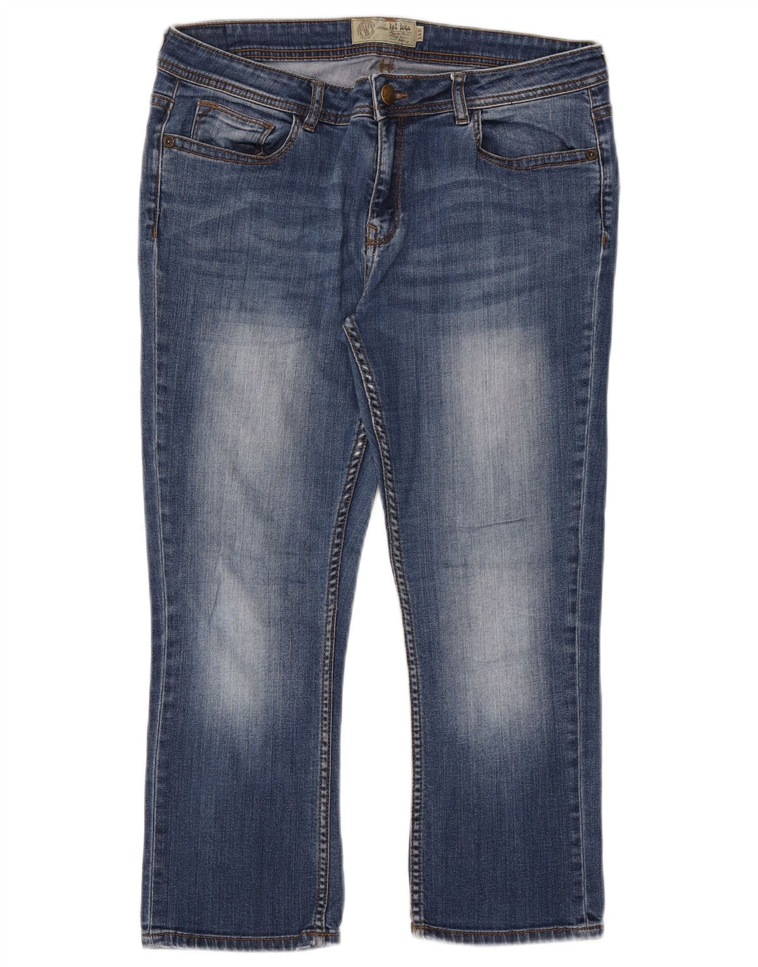 FAT FACE Blugi Capri pentru femei UK 14 Large W32 L23 Blue