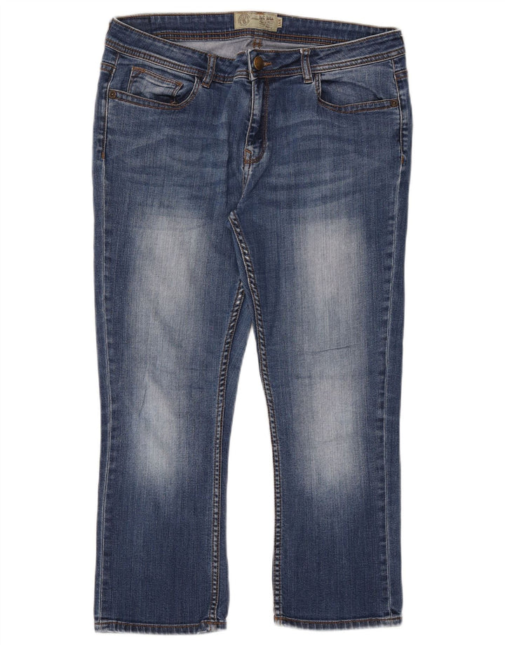 FAT FACE Blugi Capri pentru femei UK 14 Large W32 L23 Blue