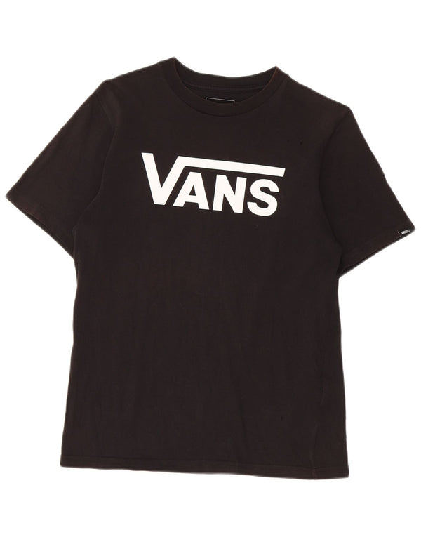 Tricou grafic personalizat Vans Boys Top 12-13 ani bumbac negru