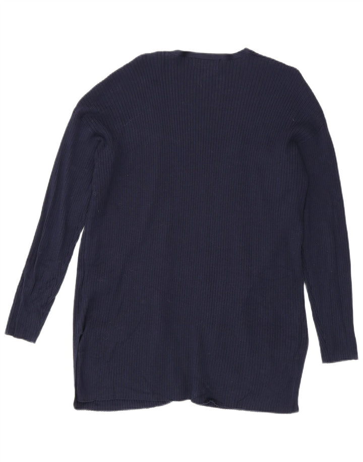 Pulover cardigan cu paragate pentru femei Marks & Spencer UK 14 Medium Bleumarin