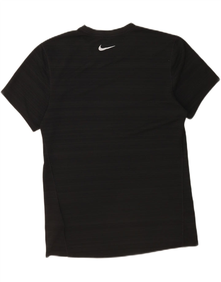 Tricou Nike Dri Fit pentru bărbați Top Mediu Negru Poliester cu dungi