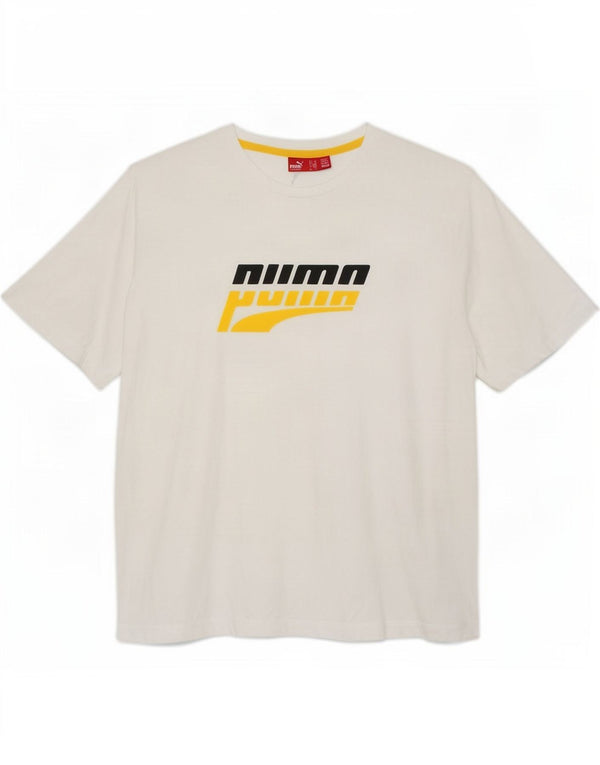 Tricou grafic Puma pentru bărbați Top XL Bumbac alb
