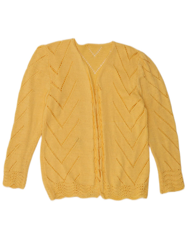 Pulover cardigan deschis pentru femei VINTAGE UK 12 Galben mediu