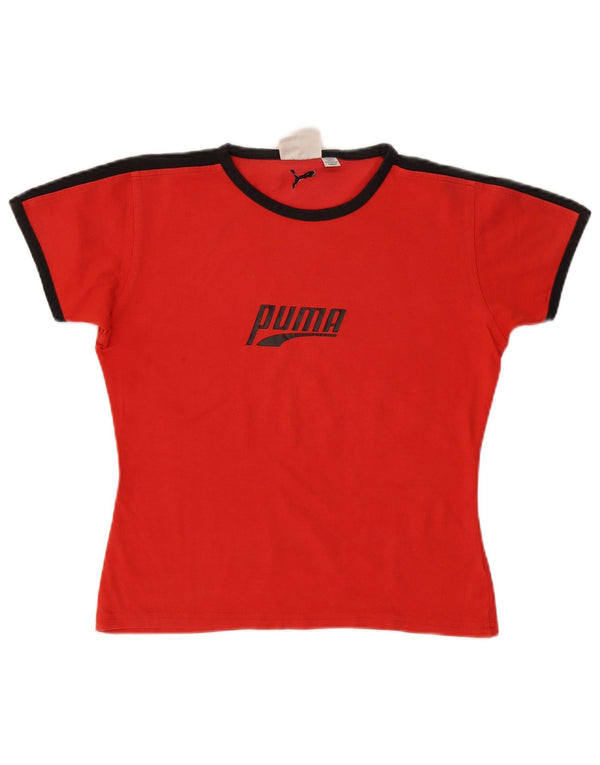 Tricou grafic Puma pentru femei Top UK 14 Large Red Colorblock