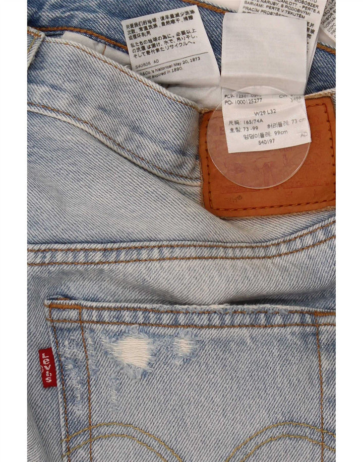 Blugi slim pentru bărbați Levi's Distressed Slim W29 L32 Blue Bumbac