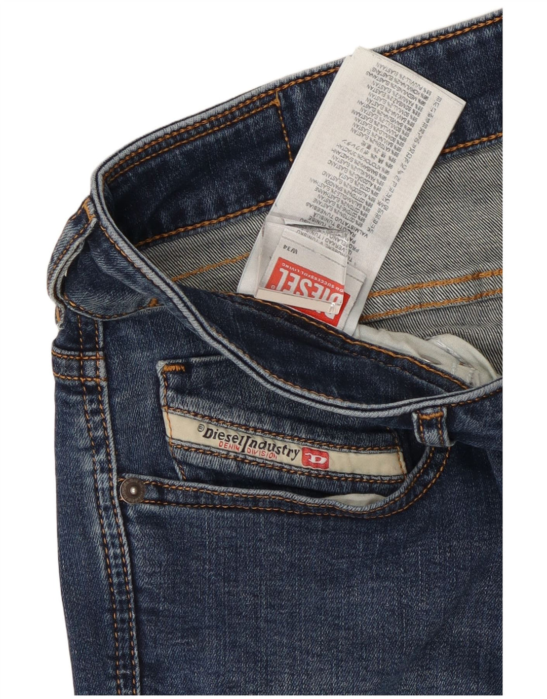 Blugi pentru bărbați Diesel Thanaz Slim W34 L27 Blue Bumbac