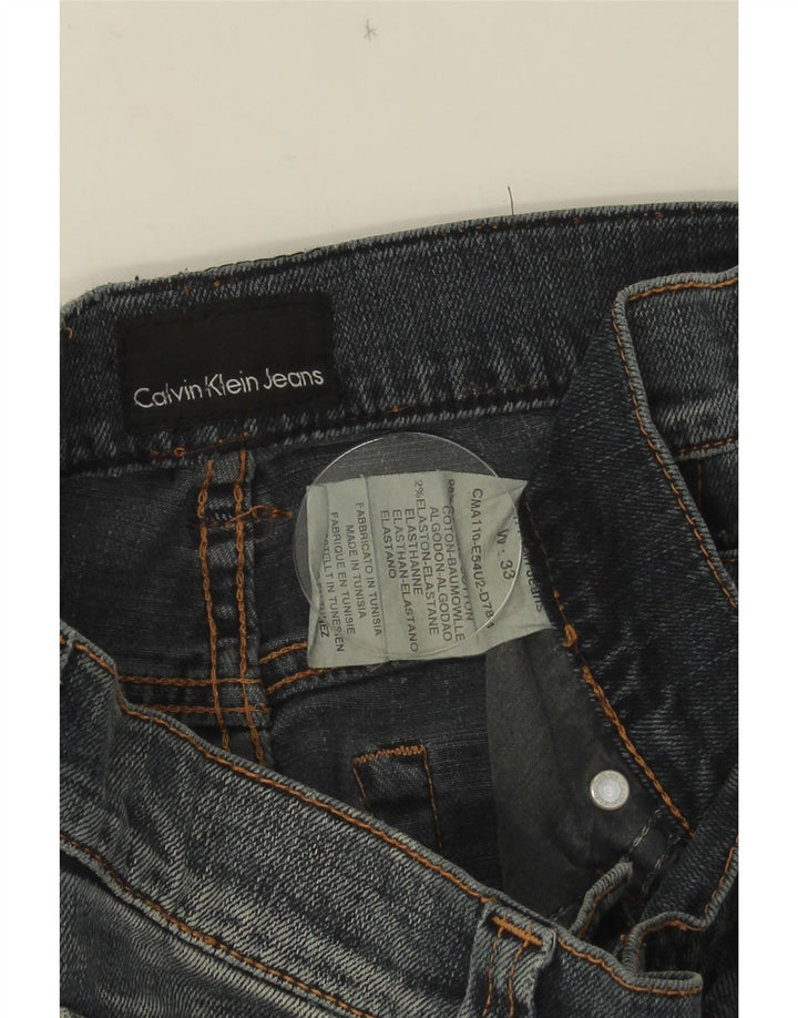 Calvin Klein Blugi drepti pentru bărbați W33 L28 Bumbac albastru