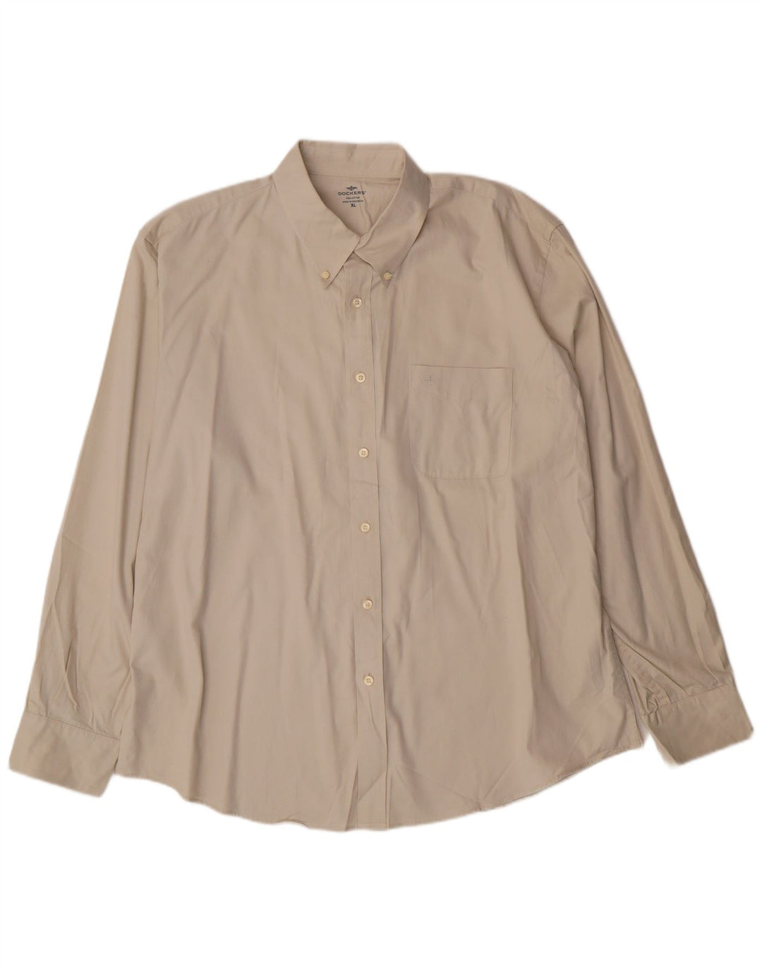 DOCKERS Mens Shirt XL Beige Cotton