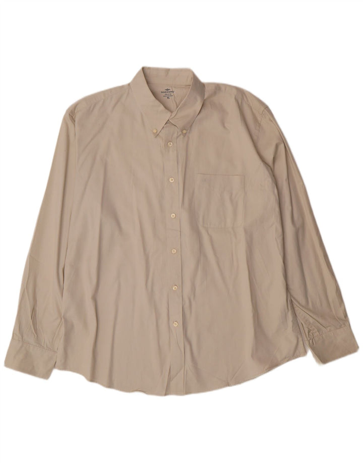 DOCKERS Mens Shirt XL Beige Cotton