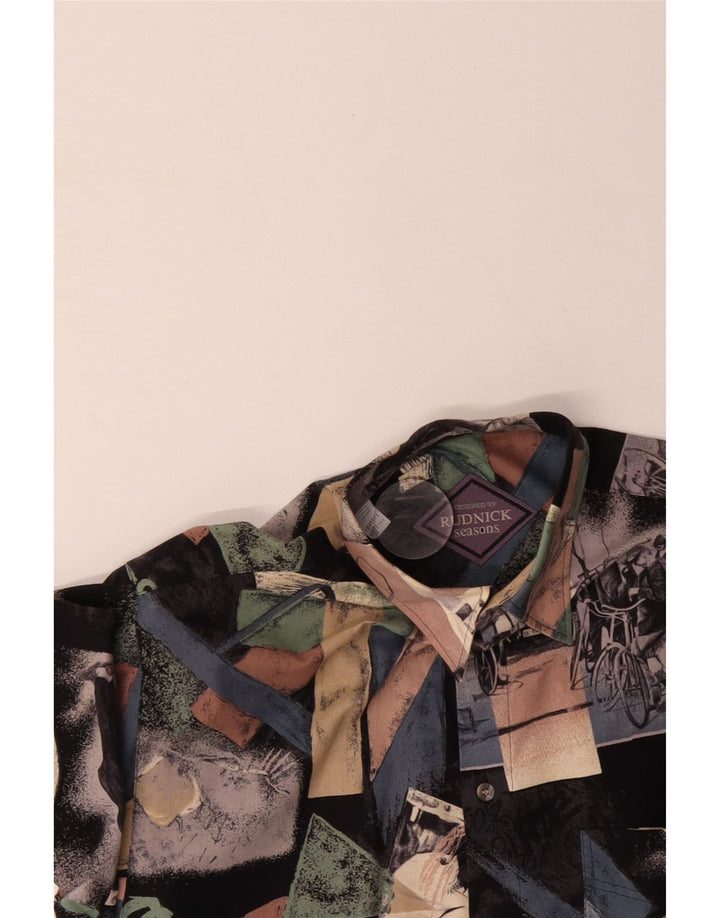 RUDNICK Cămașă cu mânecă scurtă pentru bărbați cu model abstract, mediu multicolor