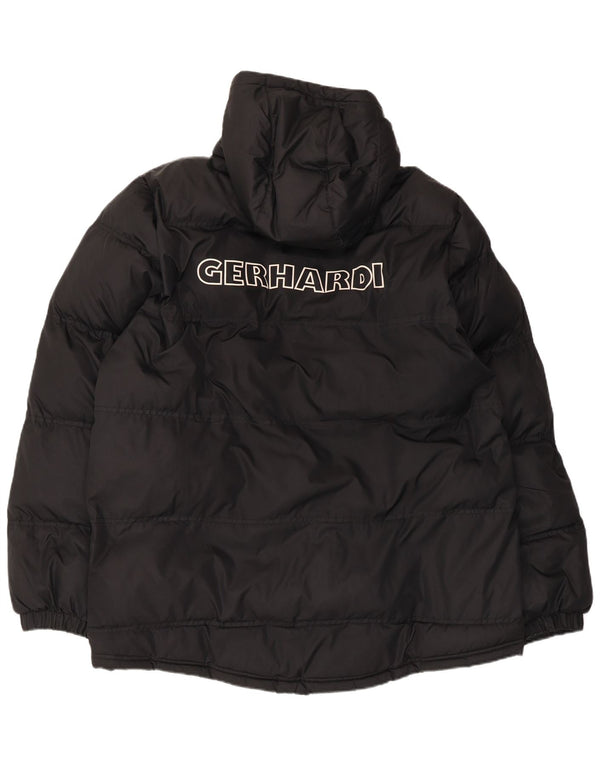 Jachetă căptușită cu glugă grafică Nike pentru bărbați UK 42 XL negru