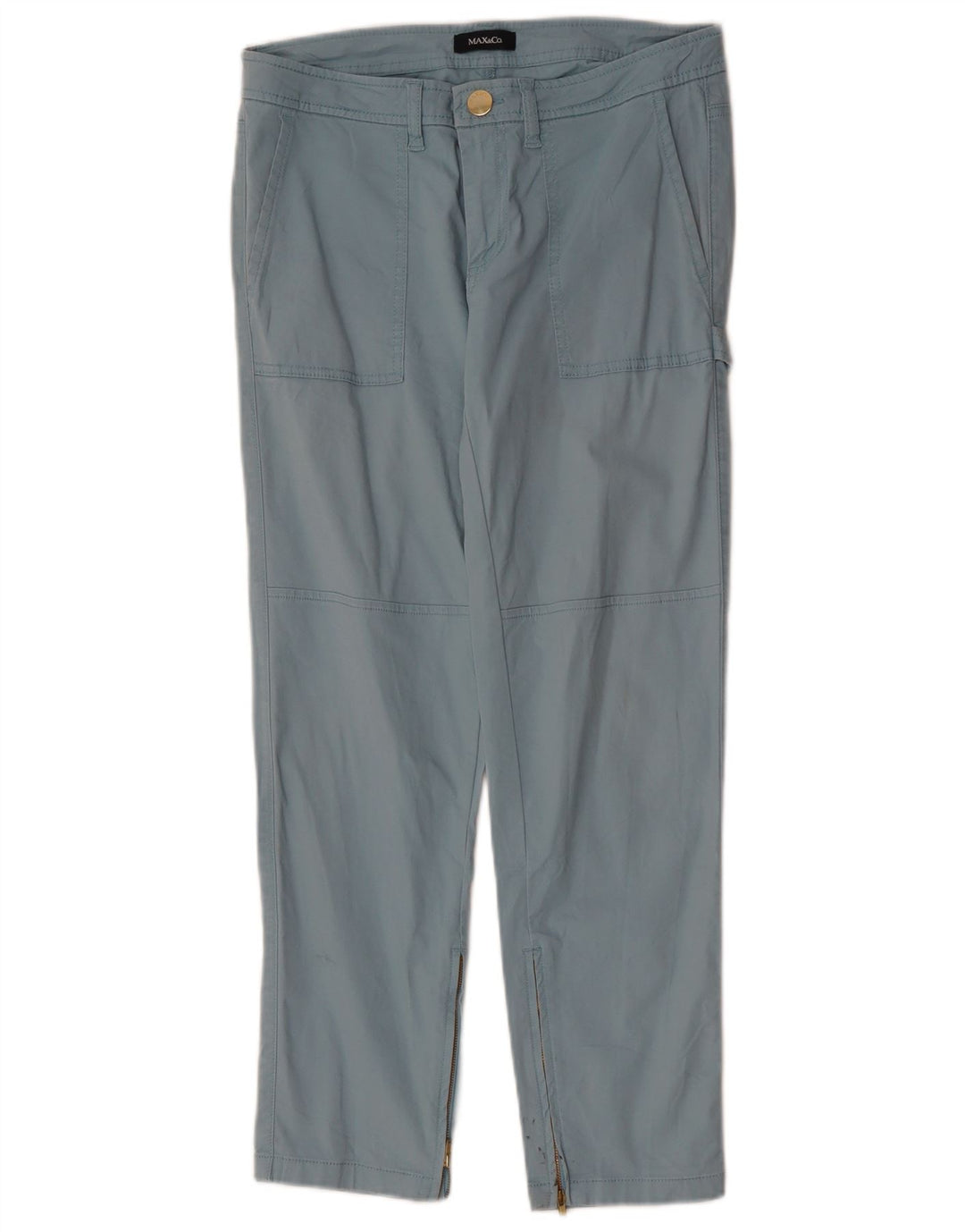 MAX & CO. Pantaloni chino drepți pentru femei W30 L26 Albastru