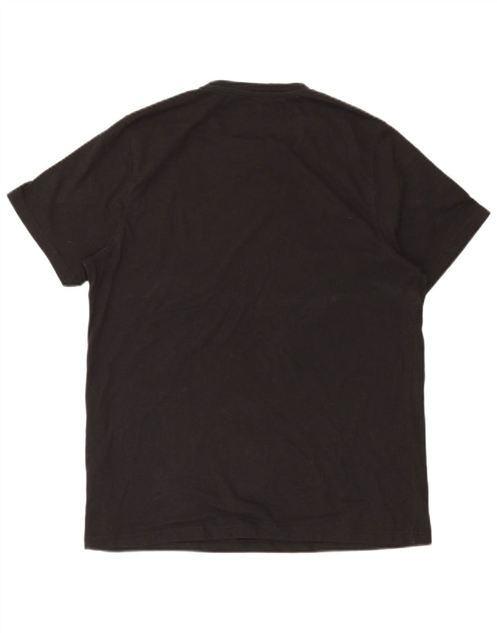 MOUNTAIN WAREHOUSE Tricou grafic pentru bărbați Top mediu din bumbac negru