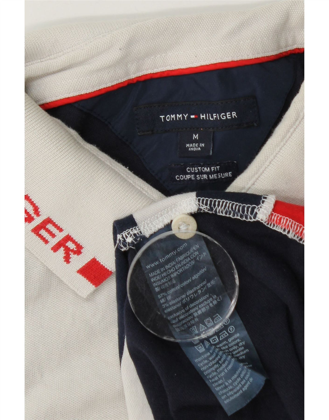 Tricou polo cu grafic Tommy Hilfiger pentru bărbați, cu dungi medii, multicolore
