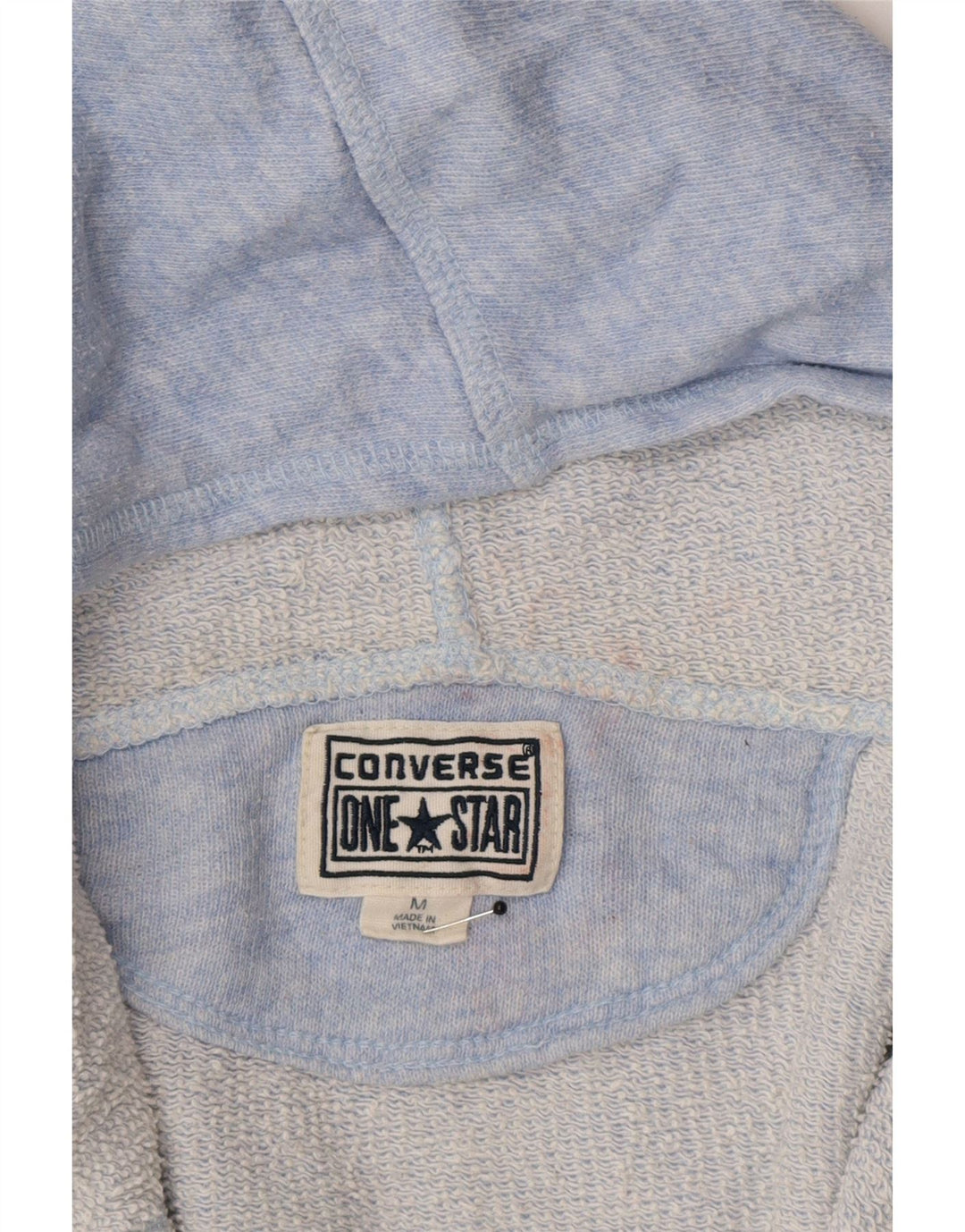 CONVERSE Womens Hoodie Jumper UK 14 Medium Blue Cotton Vintage Converse and Second-Hand Converse from Messina Hembry 