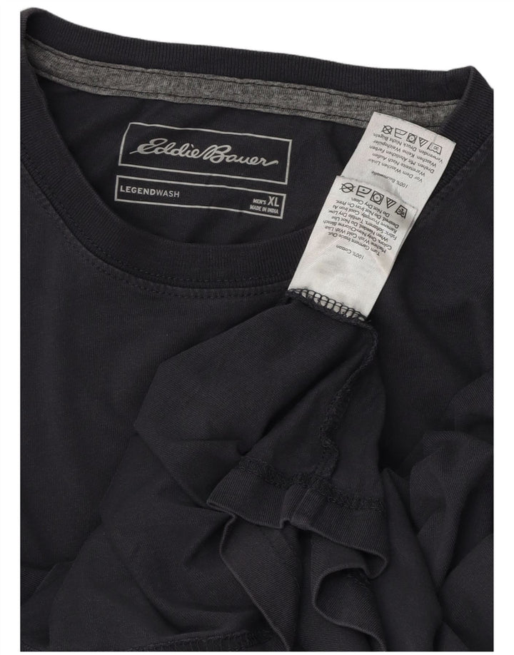 EDDIE BAUER Top pentru bărbați cu mânecă lungă, XL, bleumarin, bumbac