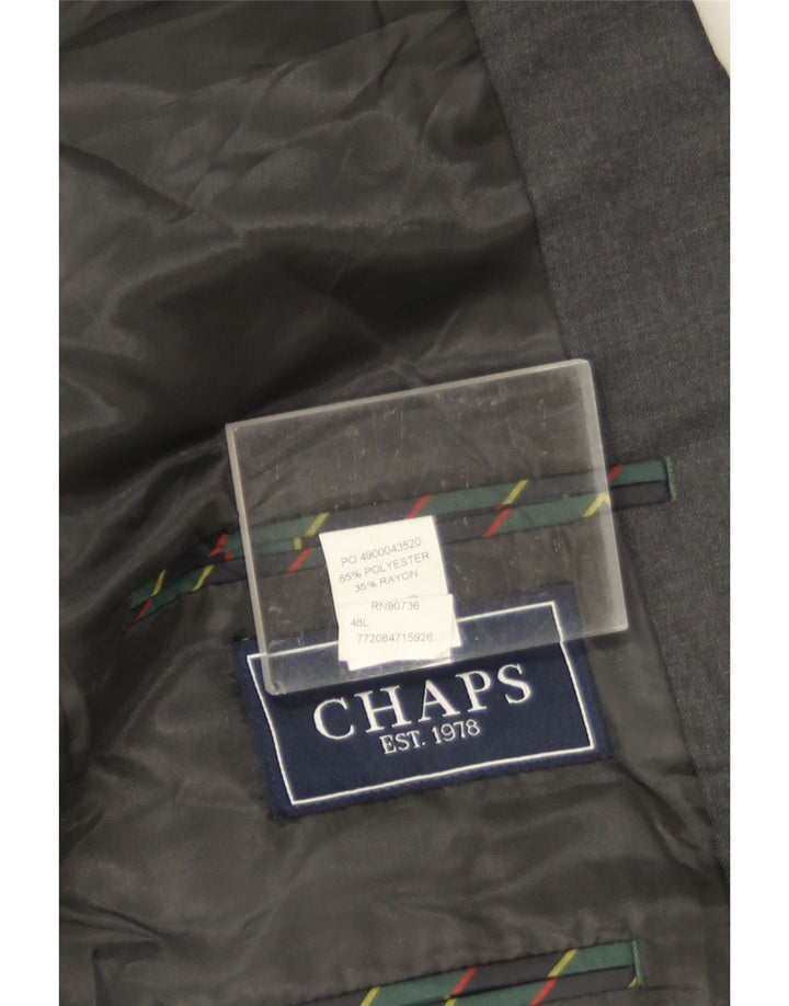 Jachetă Blazer pentru bărbați Chaps cu 2 nasturi UK 48 4XL Poliester gri