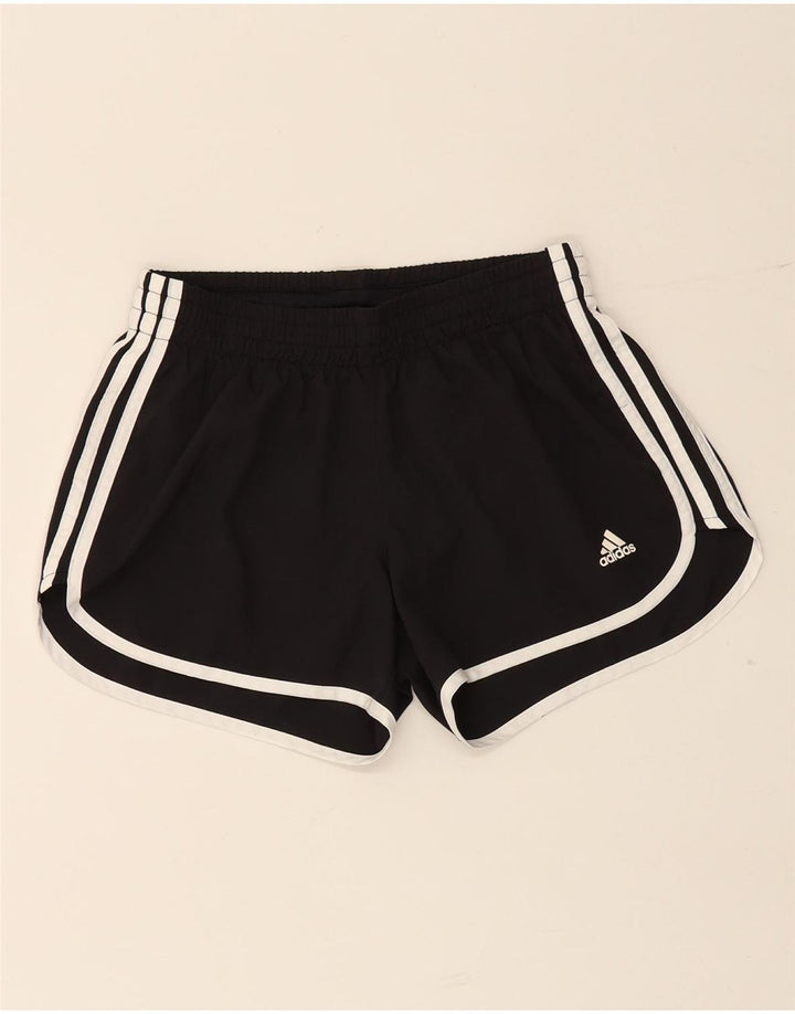 Pantaloni scurti sport ADIDAS pentru femei UK 10 Poliester negru mic
