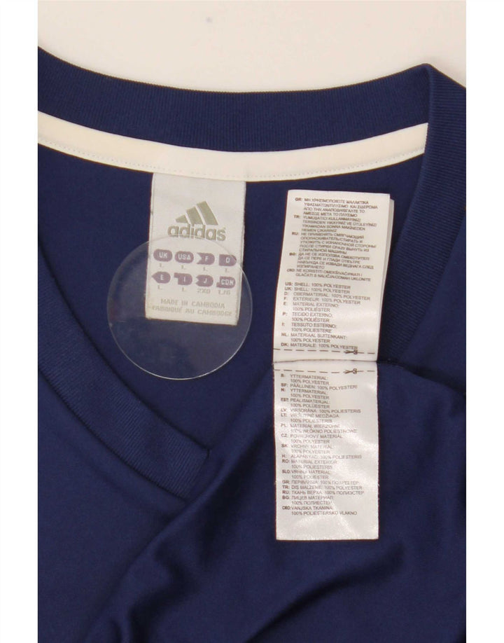 Tricou pentru bărbați Adidas Top mare poliester bleumarin