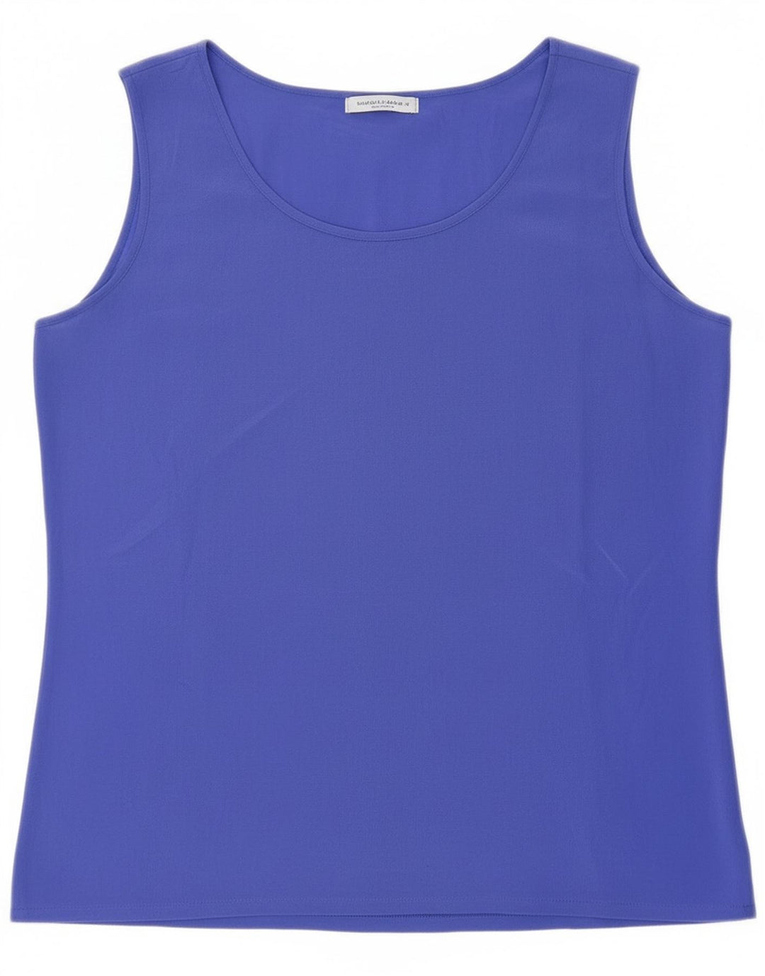 Vestă Vintage pentru femei See Through Vest UK 8 Small Blue Silk