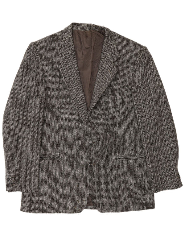 Jachetă Blazer pentru bărbați Lanificio Campore, cu 2 nasturi, UK 40, mare, gri, Herringbone