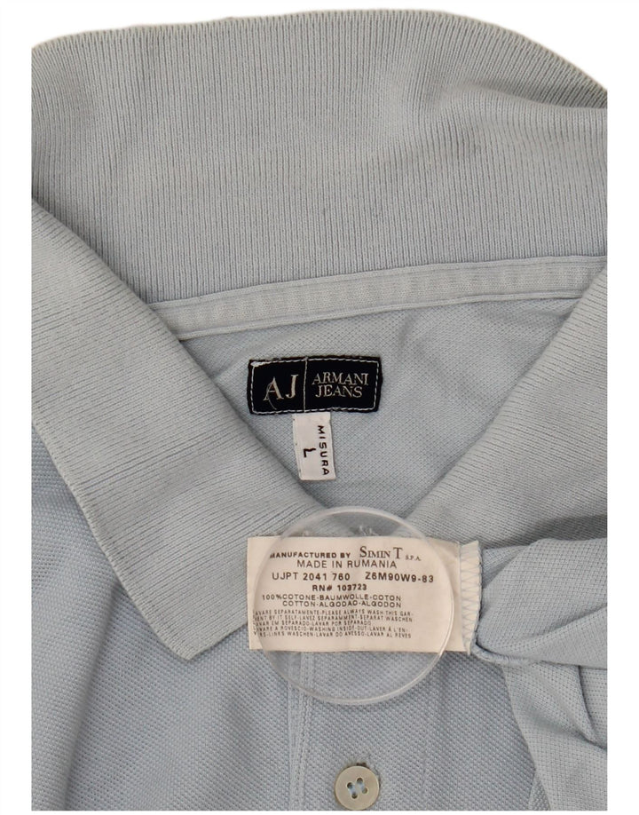 Tricou polo Armani pentru bărbați, mare, albastru, bumbac