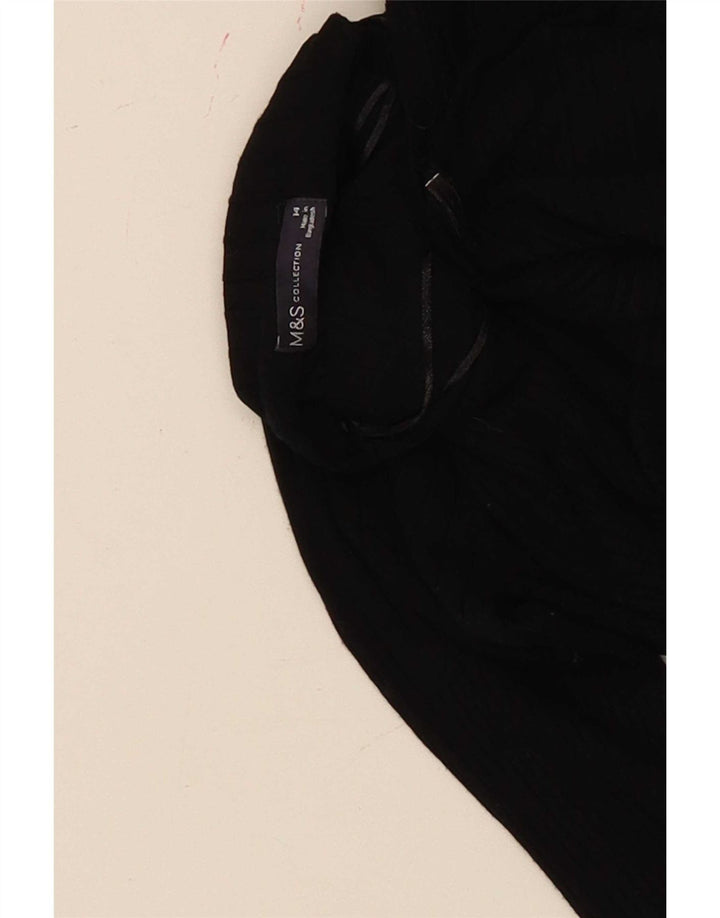 Crop Top pentru femei Marks & Spencer cu mânecă lungă UK 14 Medium Negru