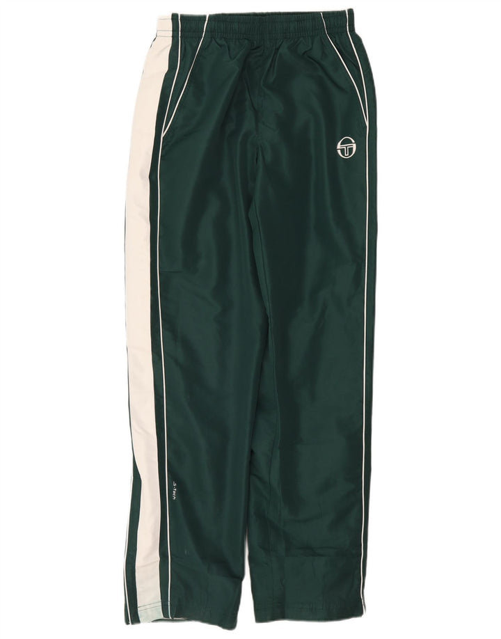 Sergio Tacchini Pantaloni de trening pentru bărbați, verzi, poliester color bloc