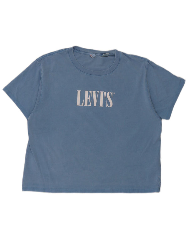 Tricou cu grafic Levi's pentru femei Top UK 14 Medium Blue Bumbac