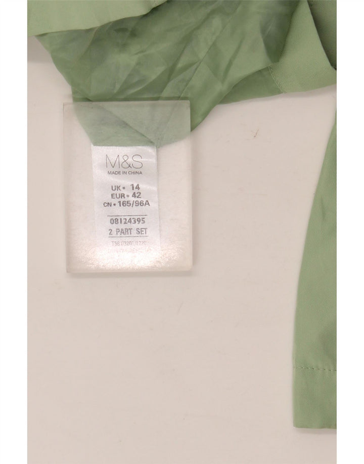 Jachetă cu glugă pentru femei Marks & Spencer UK 14 Poliester verde mare