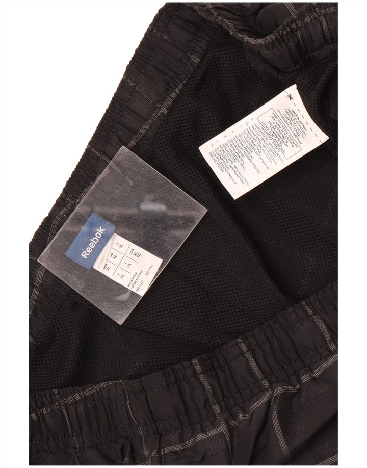 Pantaloni scurți sport pentru bărbați Reebok XL, poliester cu check-in negru