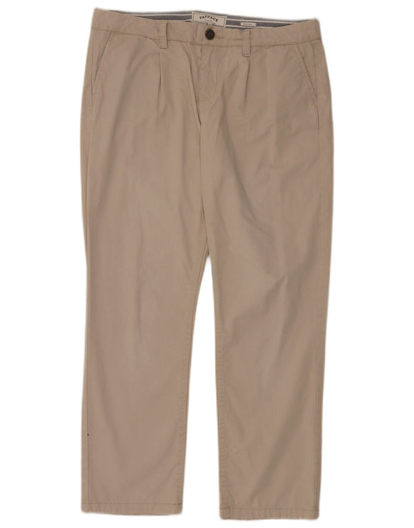 FAT FACE Pantaloni chino pentru femei UK 12 Medium L32 L28 Bej Bumbac