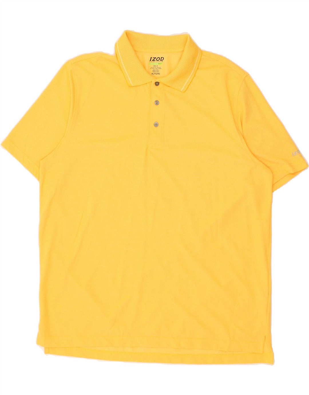 IZOD Mens Polo Shirt XL Yellow Cotton Vintage Izod and Second-Hand Izod from Messina Hembry 
