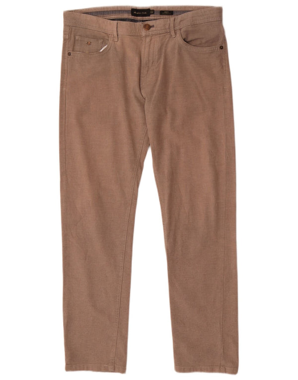 Massimo Dutti Mens Slim Fit Casual Trousers EU 40 Medium W31 L29 Brown