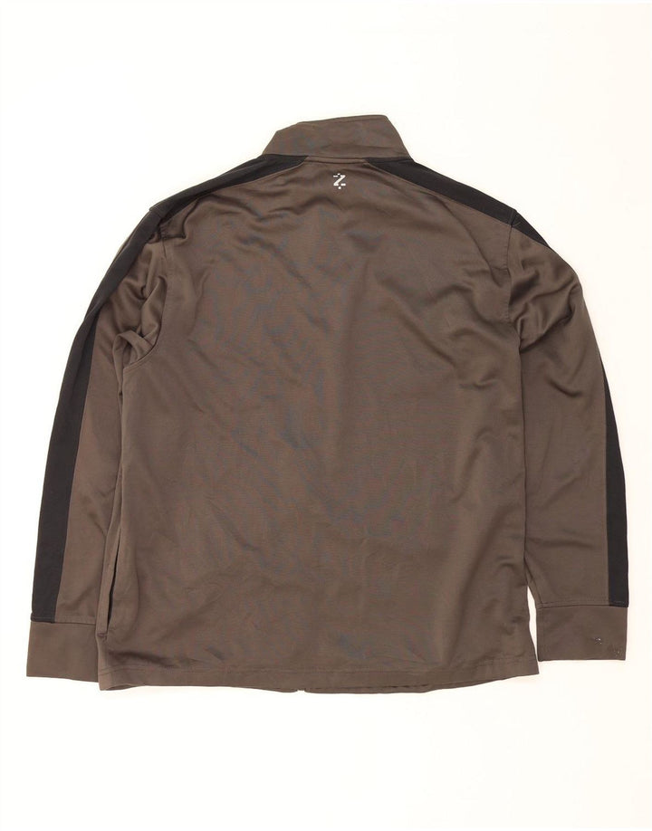 IZOD Mens Tracksuit Top Jacket XL Grey Colourblock Polyester Vintage Izod and Second-Hand Izod from Messina Hembry 