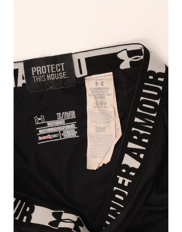 Leggings grafic pentru femei UNDER ARMOUR Heat Gear UK 18 XL, negru, color block