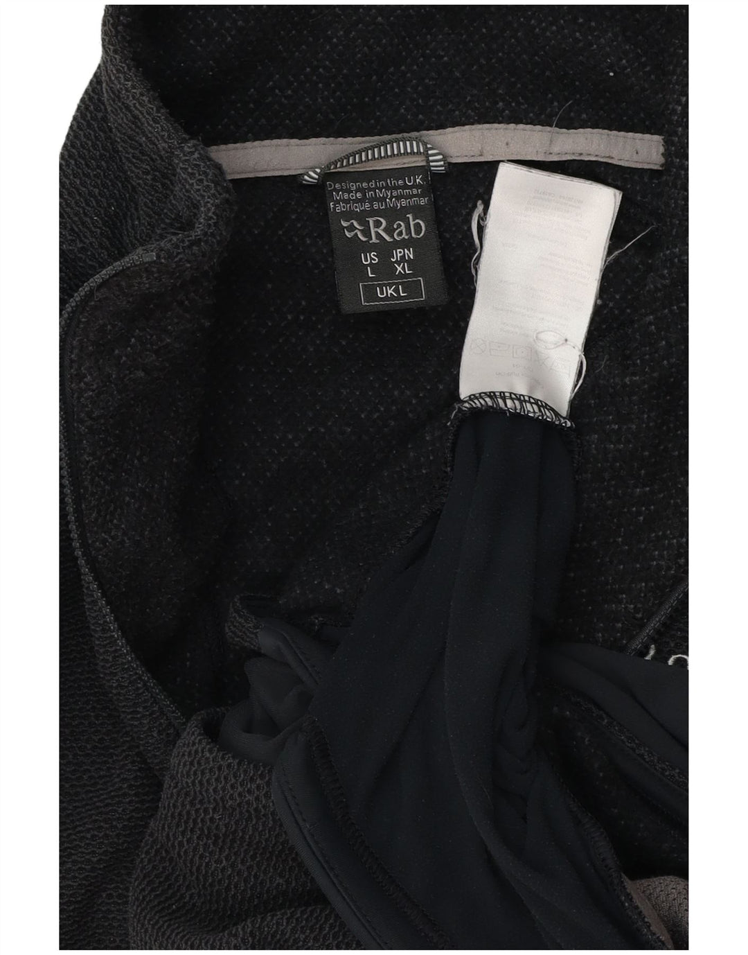 Pulover RAB pentru bărbați, cu fermoar, cu gât, poliester mare, negru