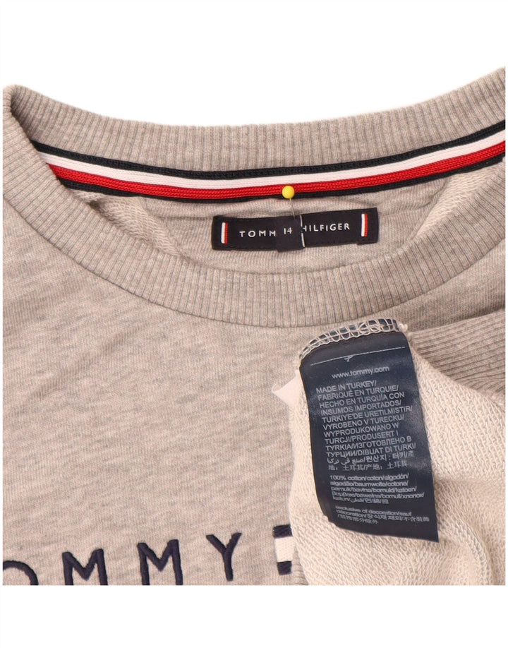 Pulover cu grafic pentru băieți Tommy Hilfiger, 13-14 ani, gri pete