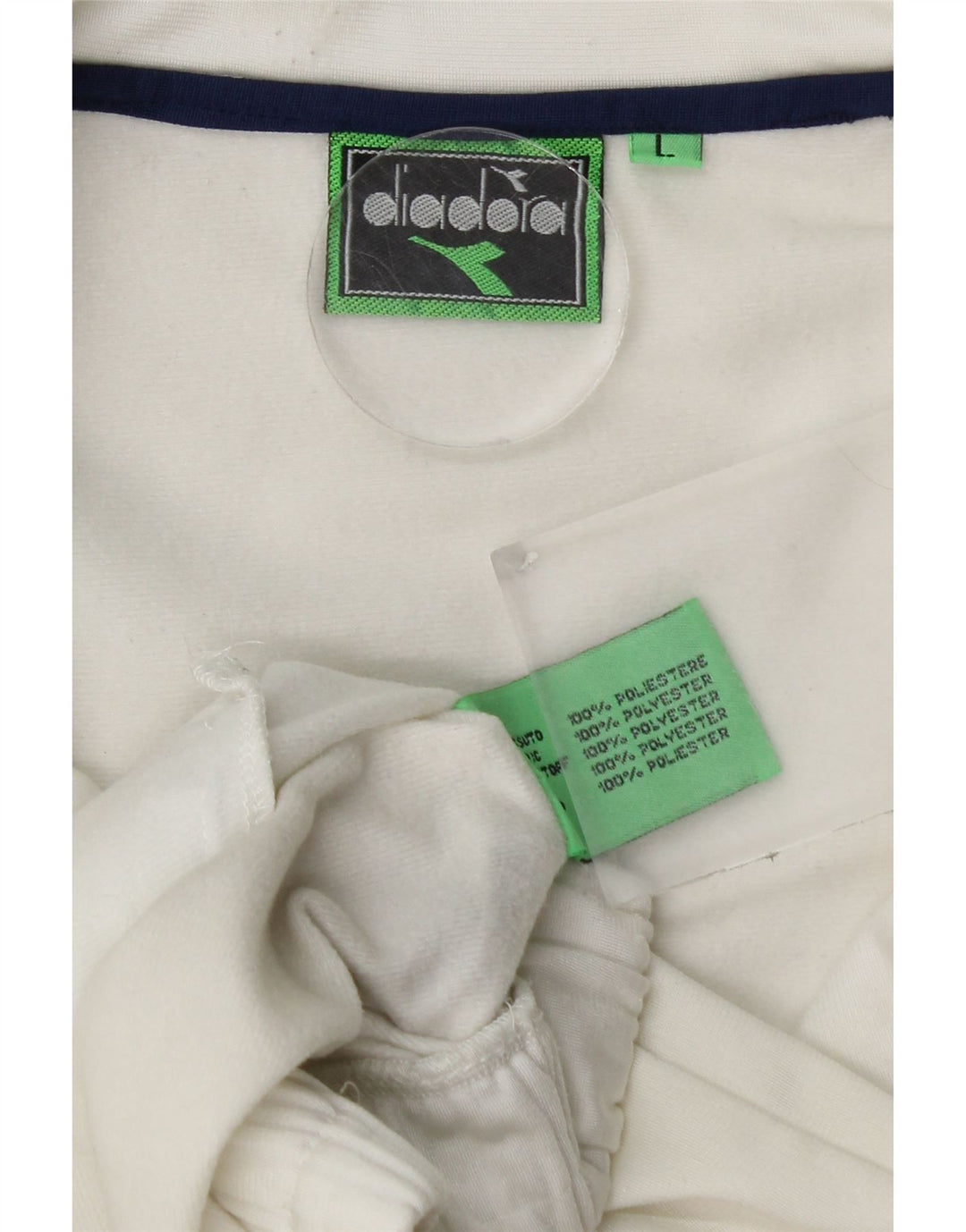 Jachetă de trening grafică DIADORA pentru bărbați, mare, albă