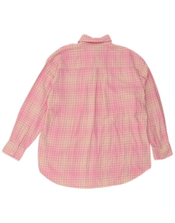 Levi's Femei Flannel Shirt Dress UK 10 Small Pink Check Bumbac