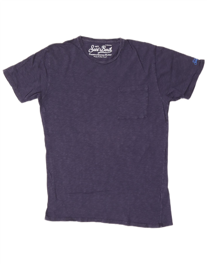 MC2 SAINT BARTH Tricou pentru bărbați Top mediu din bumbac cu pete albastru bleumarin